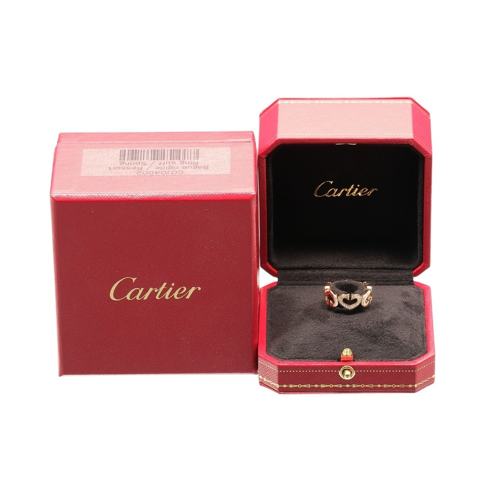 CARTIER 18k Gold Diamond Heart Ring - Picture 10 of 11